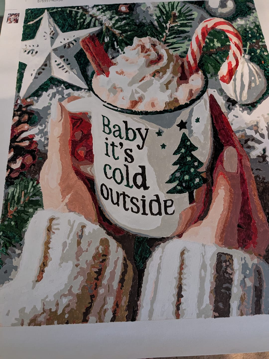 Customer photo review of Paint by Numbers - Christmas Hot Cocoa