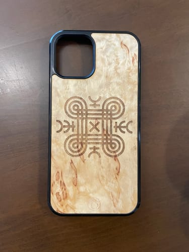 Customer photo review of PIIRU - Wooden Phone Case with Custom Engraving