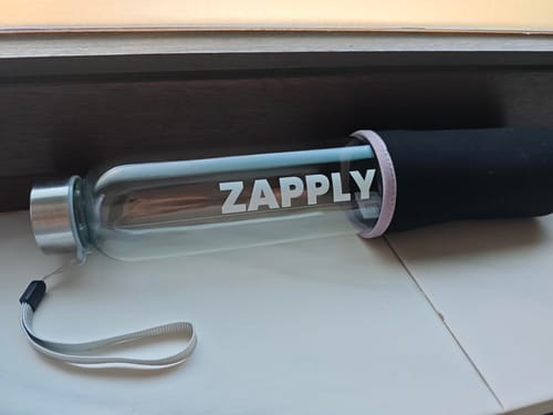 Customer photo review of Glass Zapply Bottle