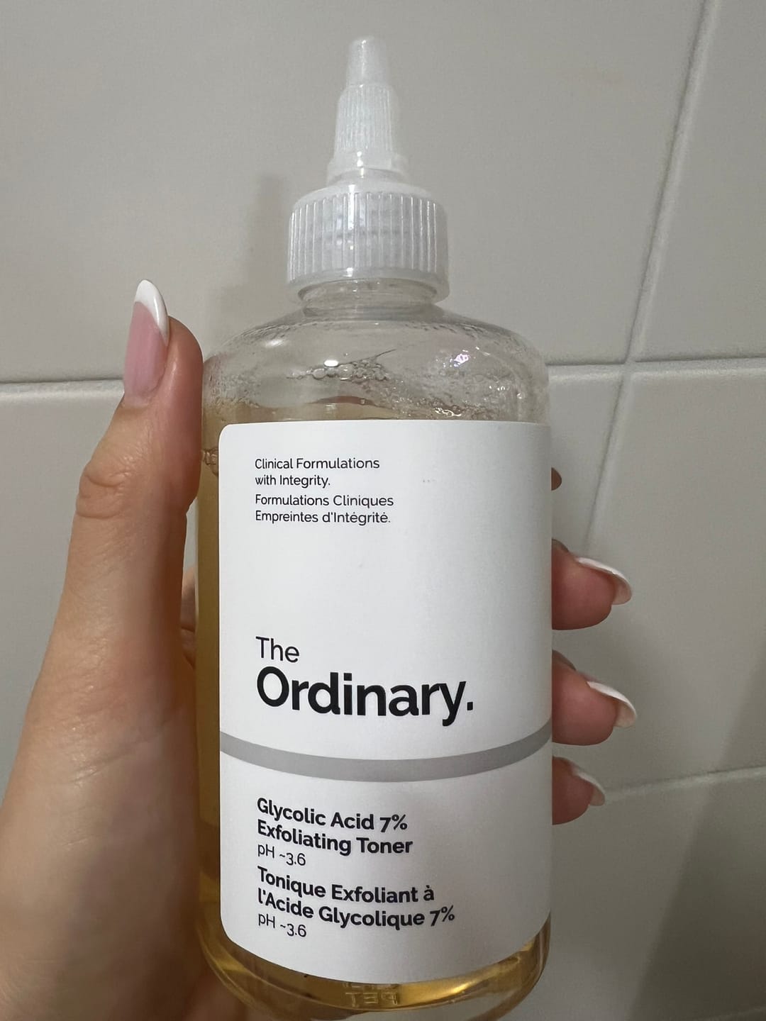 Customer photo review of The Ordinary Glycolic Acid 7% Toning Solution