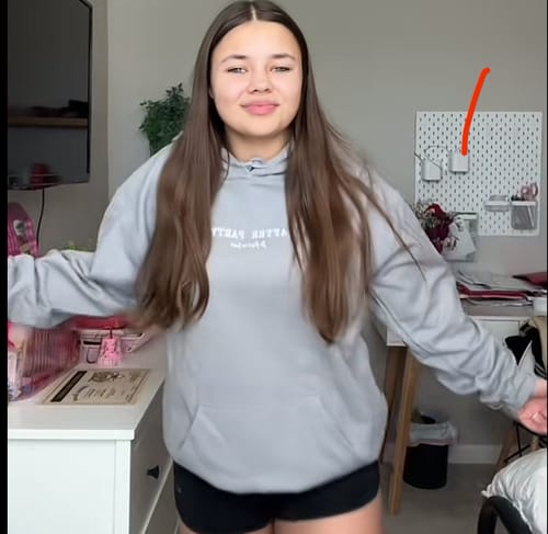Customer photo review of after party hoodie