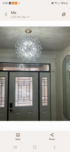 Customer photo review of Stunning Sputnik Crystal Dandelion Chandelier