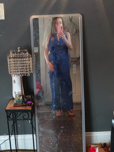 Customer photo review of Nautical Blue Cotton Jumpsuit