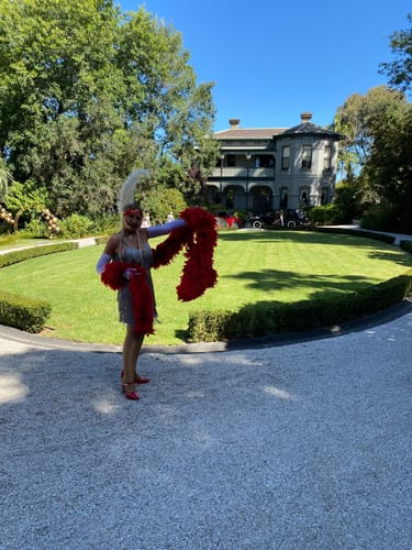 Sharon Jane M. review of 1920s Silver Fringe Flapper Dress image 1 out of 3