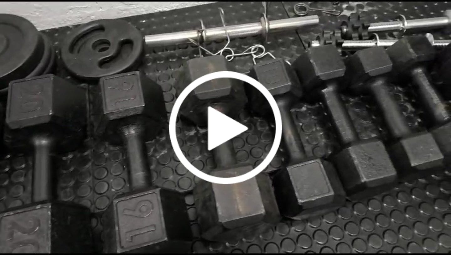 Customer video review of Halter Dumbbell Sextavado Pintado