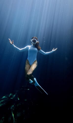 Customer photo review of Luna Long Sleeve White Swimwear