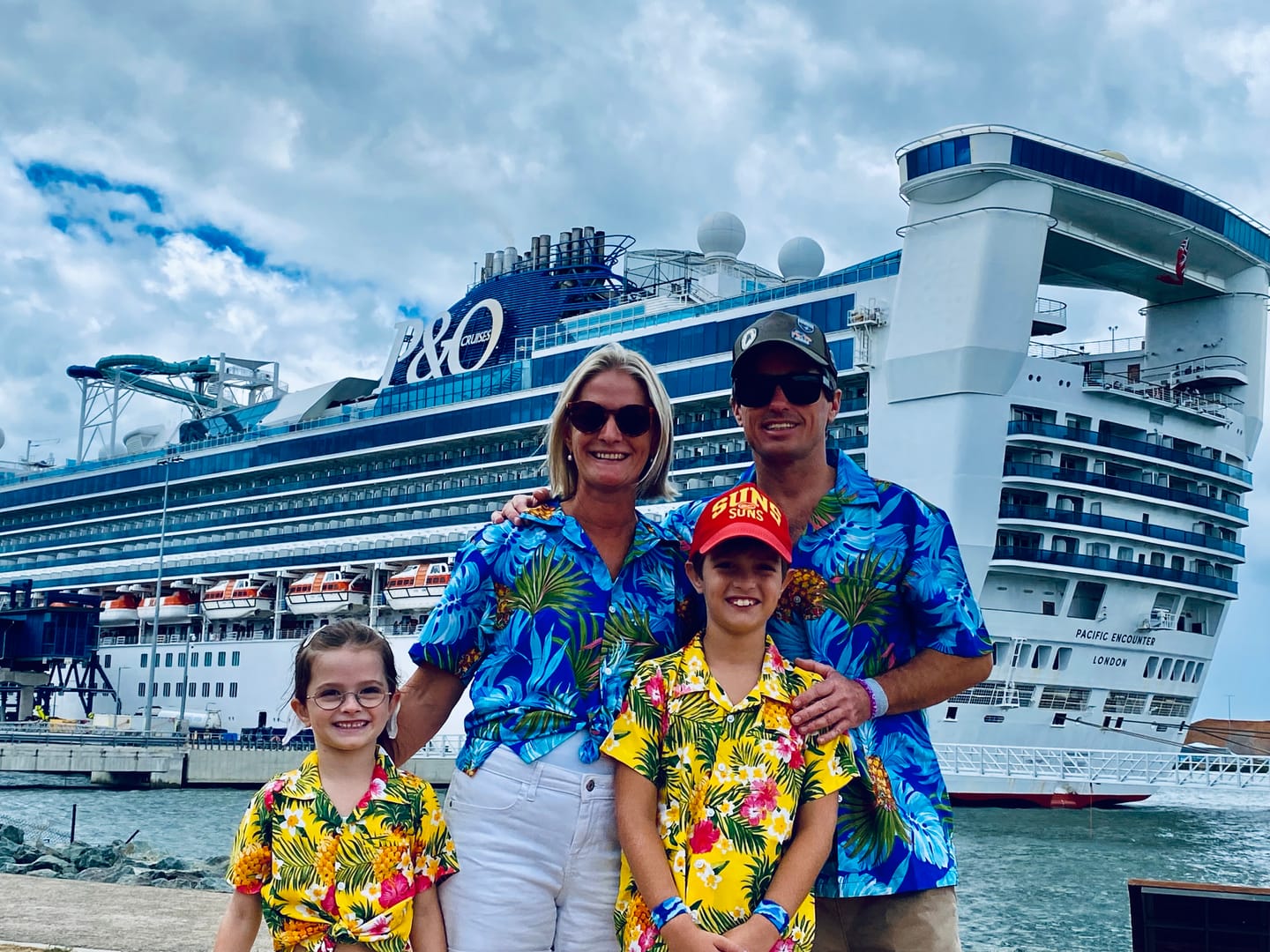 Customer photo review of Pineapple Jungle Blue Adult Shirt