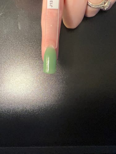 Customer photo review of D1355 Clover Green Dip Powder