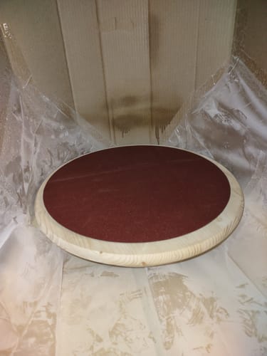 Customer photo review of 18 Inch Adhesive Back Aluminum Oxide Multipurpose Sanding Disc