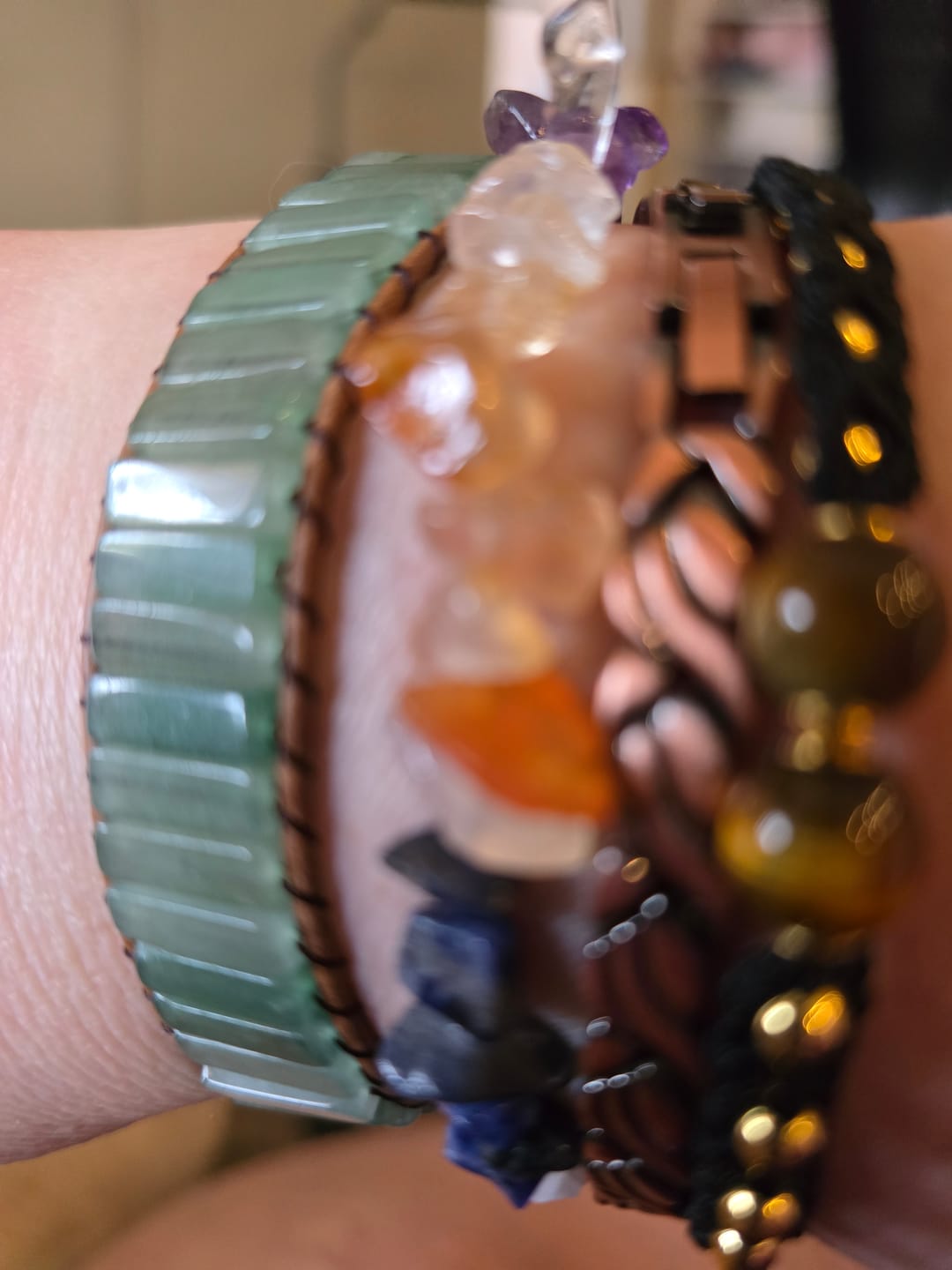 Customer photo review of Green Aventurine Bracelet