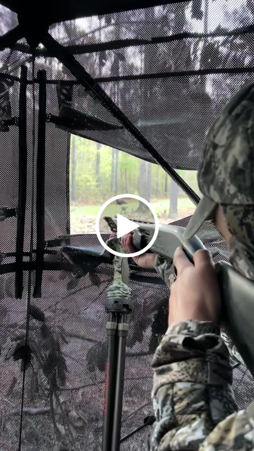 Customer video review of VisST See-Through Pop-Up Ground Blinds with Silent Magnetic Door