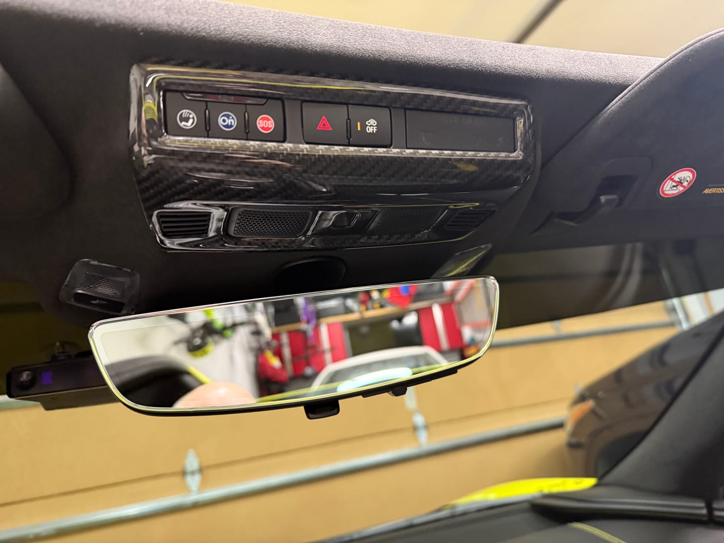 Customer photo review of Chevrolet Corvette C8 Roof Reading Light Control Cover