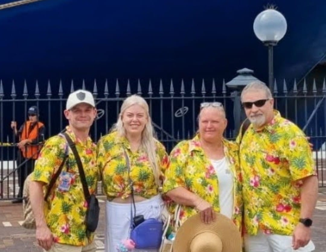Customer photo review of Aloha Yellow Adult Shirt
