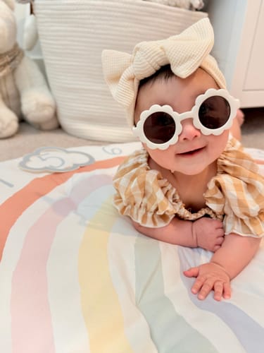 Customer photo review of Greta Romper in Buffalo Beige