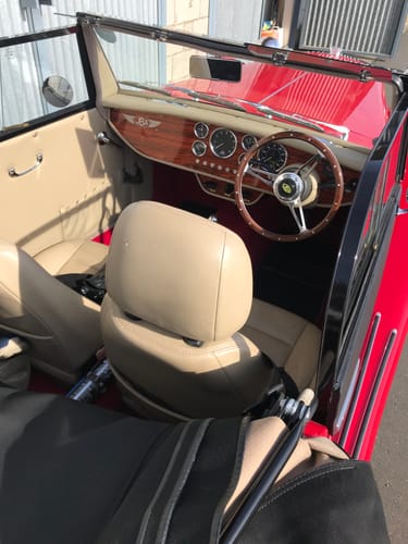 Customer photo review of Wood Rim Steering Wheel 70mm PCD.  3 Diameters.  2 Colours