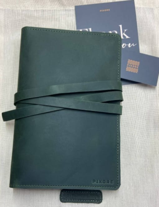 Customer photo review of Leather Custom Sketchbook