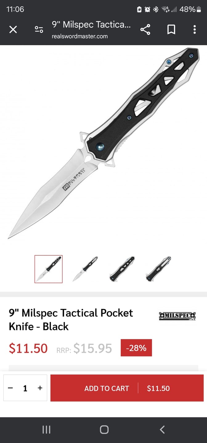 Customer photo review of Monthly Knife Subscription