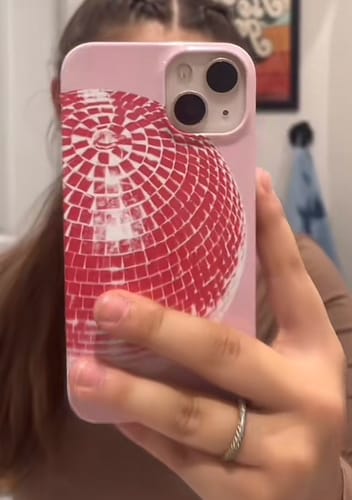 Customer photo review of studio 54 iPhone case (pink)