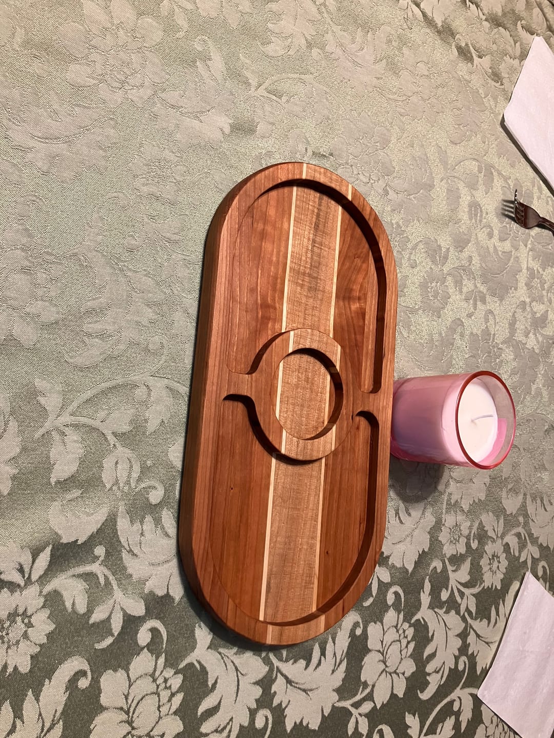 Customer photo review of 15.5x7.75" Three Pocket Tray 03 Acrylic Router Template