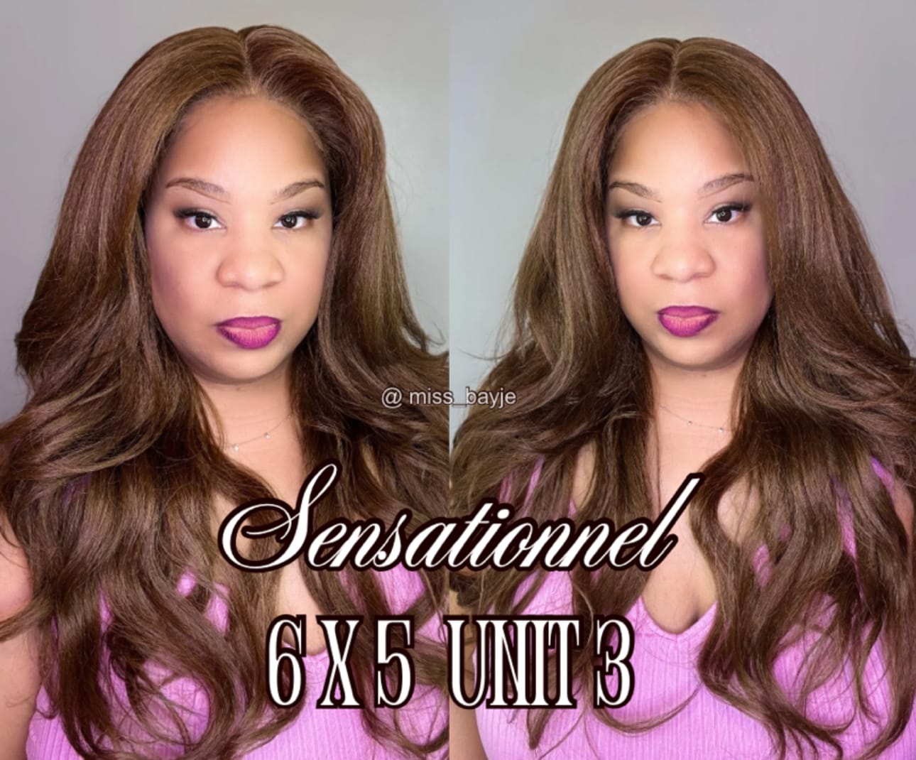 Customer photo review of Sensationnel Bare Luxe Glueless 6x5 inch Lace Front Wig - 6x5 UNIT 3