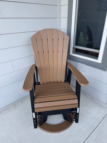 Customer photo review of DURAWEATHER POLY® Swivel Rocking Porch Glider Chair