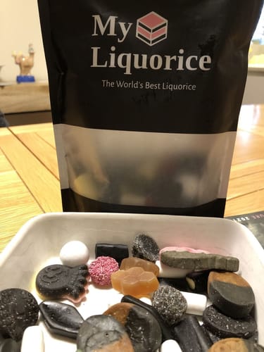Customer photo review of 500g Gourmet Liquorice Assortment + Free Liquorice Cream Rock