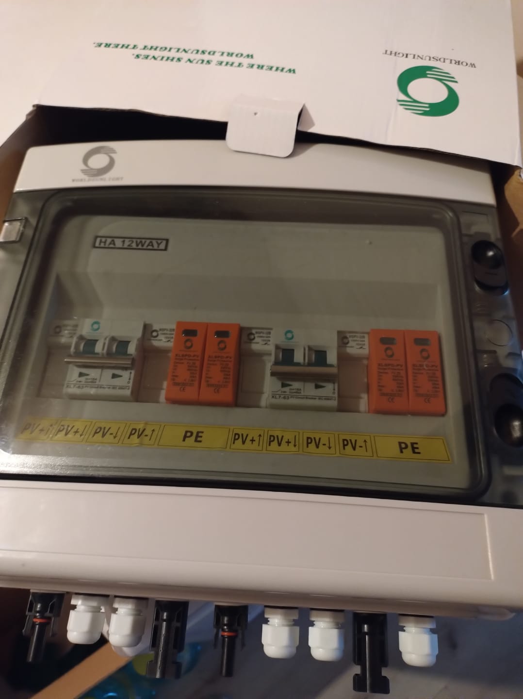 Customer photo review of Tablou sigurante pentru kiturile fotovoltaice 16A 500V cu doua stringuri
