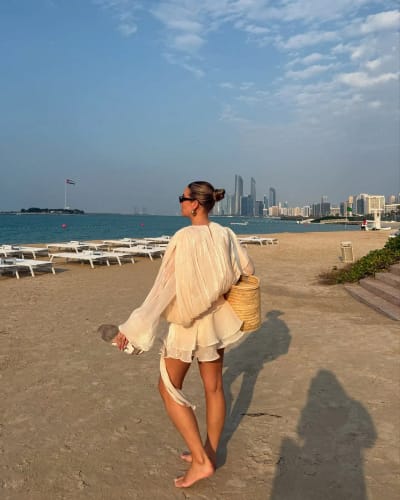 Customer photo review of Isla Pleated Chiffon Mini Dress