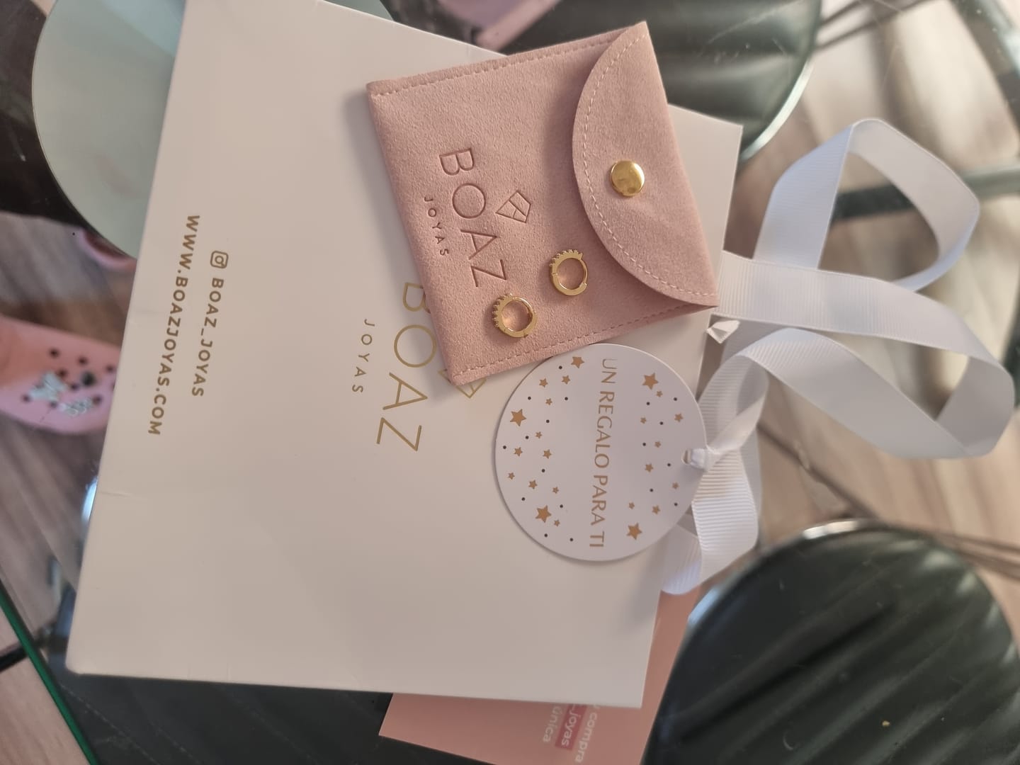Customer photo review of ARGOLLAS POLAR BAÑADAS EN ORO