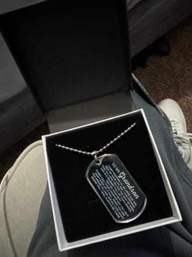 Customer photo review of To My Grandson - Love Tag - SS426GS-DT