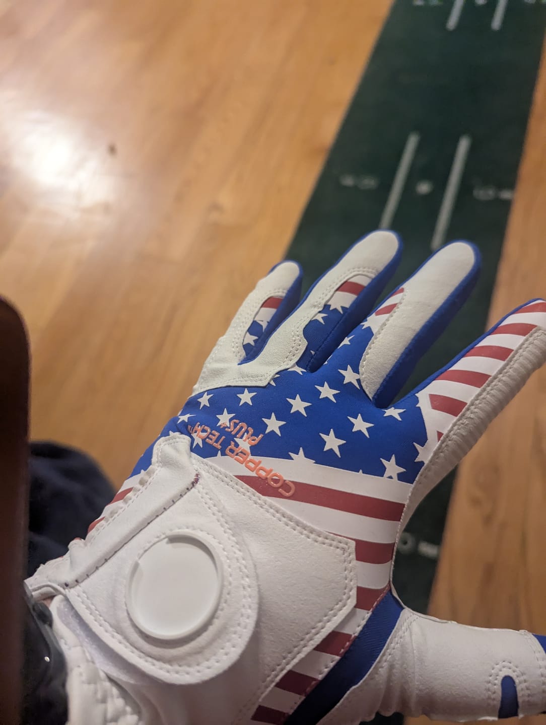 Customer photo review of Copper Tech Golf Glove, USA, 2-Pack