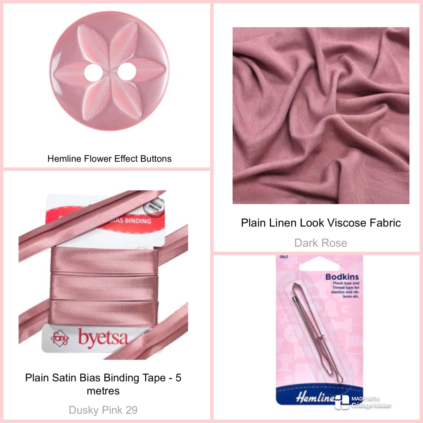 Customer photo review of Plain Satin Bias Binding Tape - 5 metres