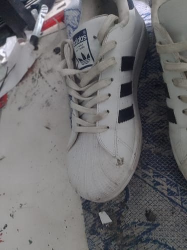 Customer photo review of Tenis Superstar Blanco Marino