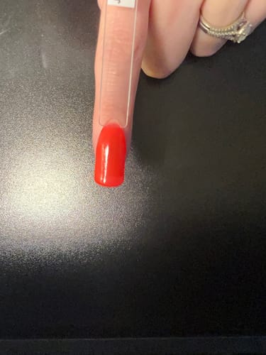 Customer photo review of D1351 Zinnia Orange Dip Powder