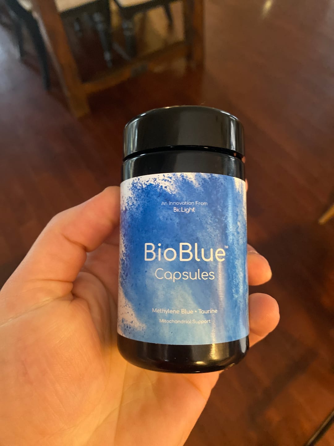 Customer photo review of BioBlue Capsules | Methylene Blue Supplement - Support Brain Health & Mitochondrial Function | Red Light Therapy Synergist - USP Grade