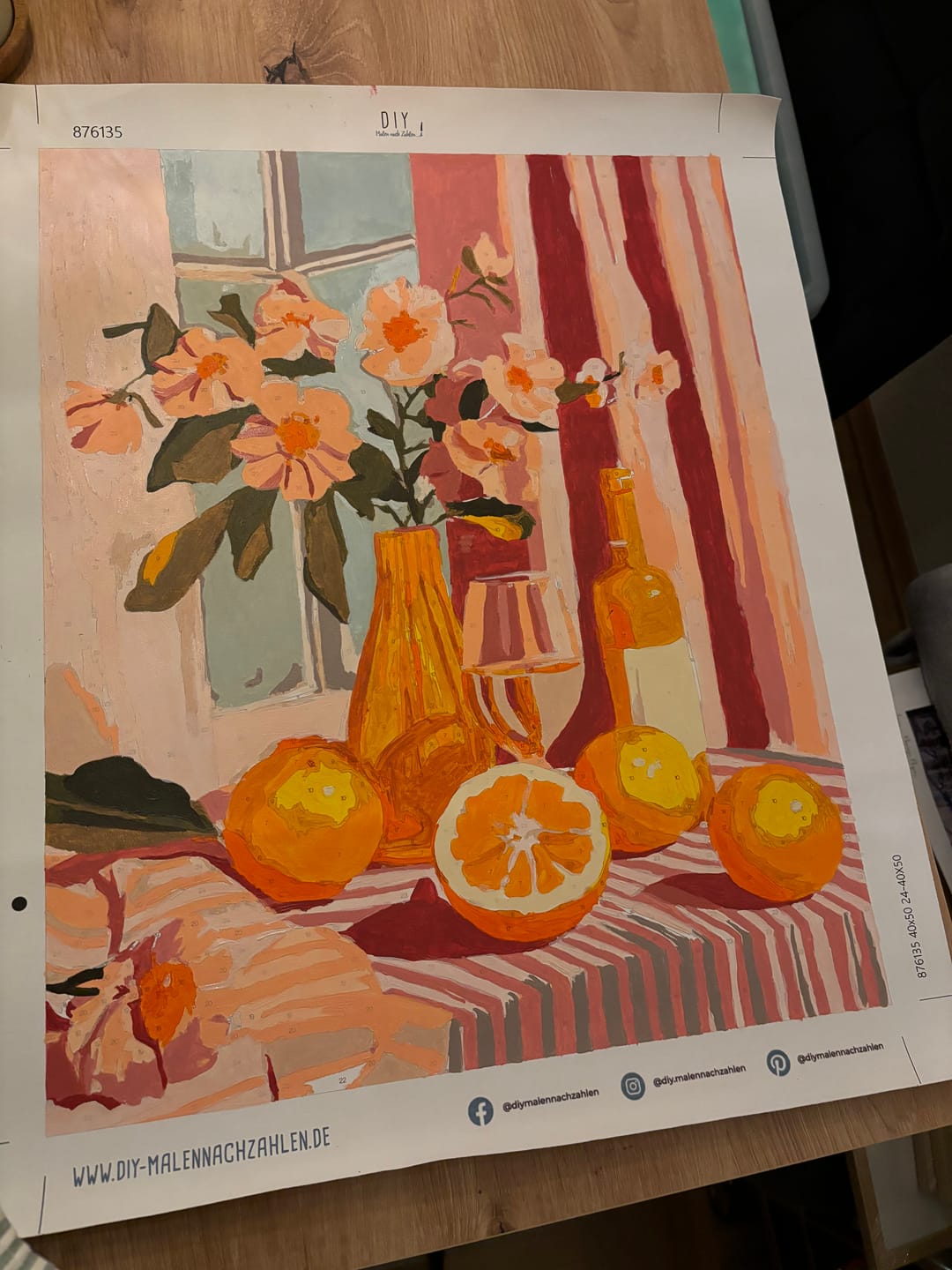 Customer photo review of Malen nach Zahlen - Oranges wine and flowers