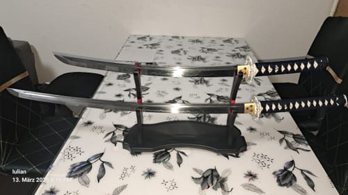 Customer photo review of Pack Katana & Wakizashi - Koï - T10 Stahl & Echt Hamon