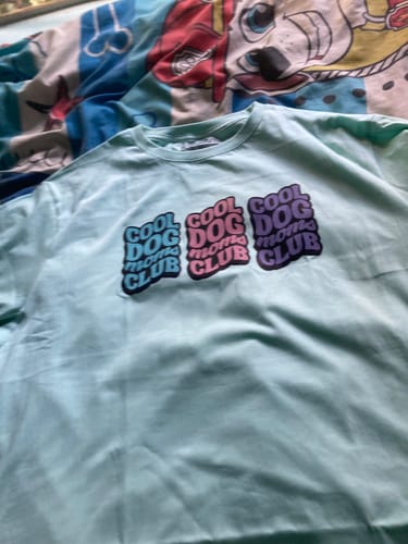 Customer photo review of COOL DOG MOM CLUB 3 T-SHIRT