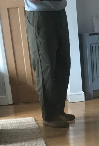 Customer photo review of 10 oz Cotton Canvas Climbing Pants - Navy