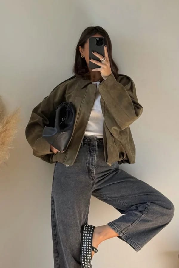 Customer photo review of Lara Bomber Jacket