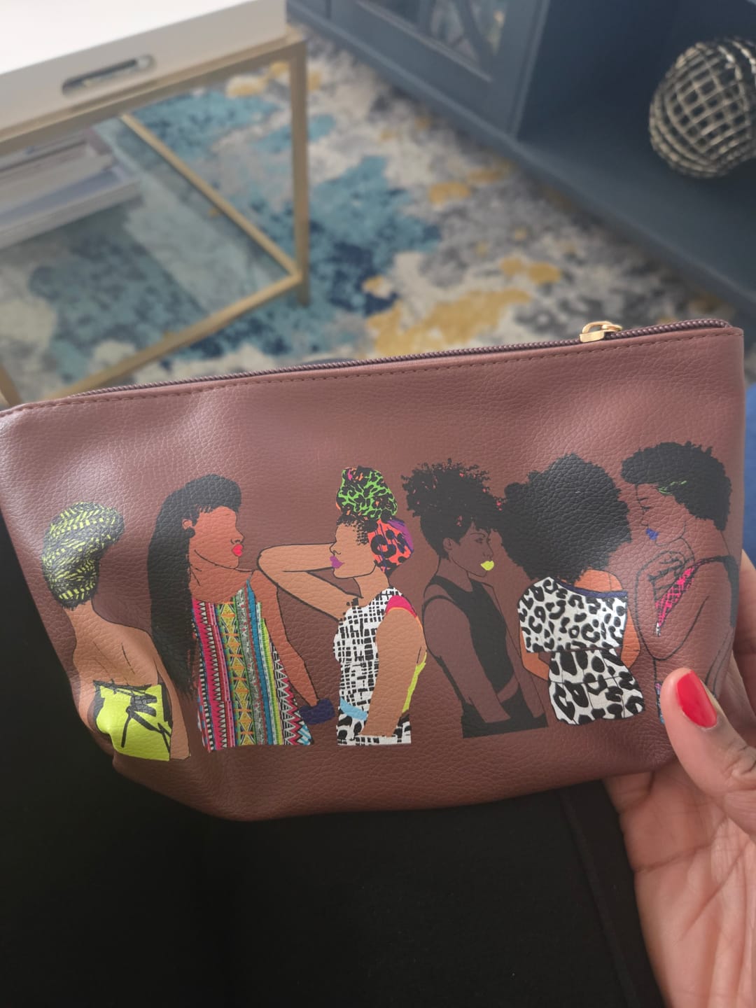Customer photo review of Squad Espresso Brown Cosmetic Bag