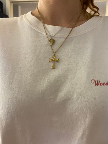 Customer photo review of Virtue Cross Necklace