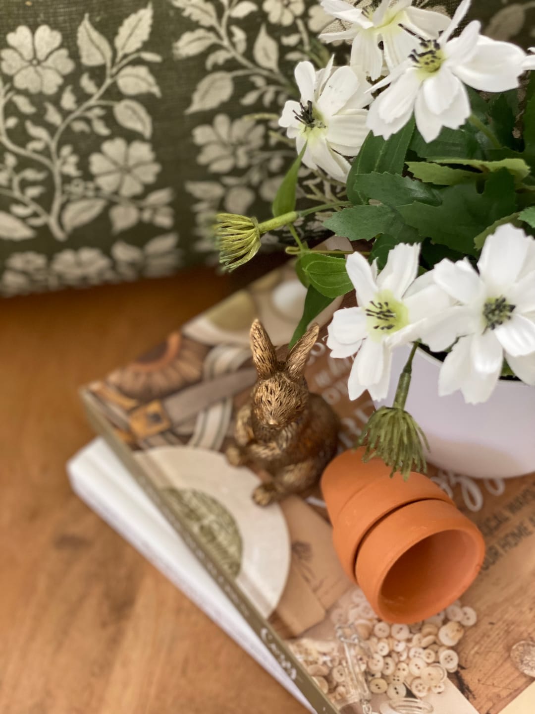 Customer photo review of Evergreen Floral in Linen Double-sided - lumbar - 12x20" | 12x40"