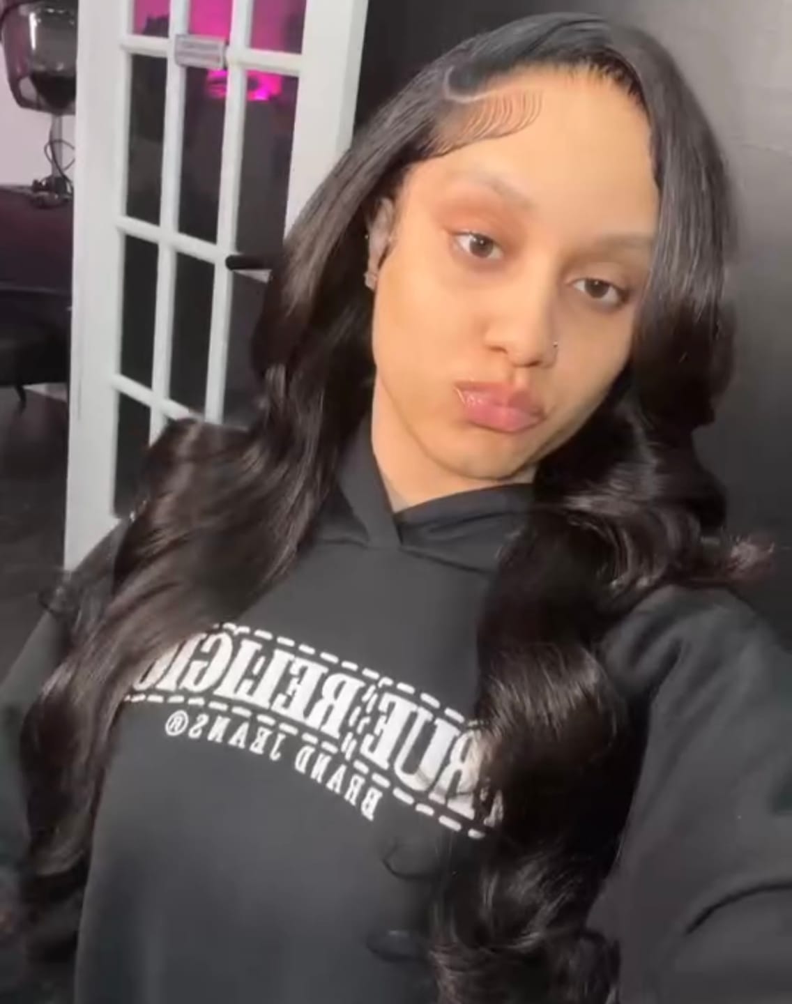 Customer photo review of Natural Straight Frontal Wig (Pre-Order)