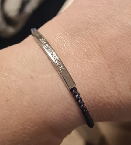 Customer photo review of Armband "Ich bin dankbar."