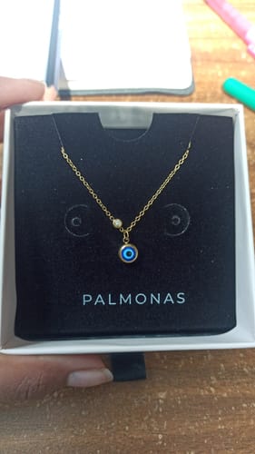 Customer photo review of Evil Eye Necklace