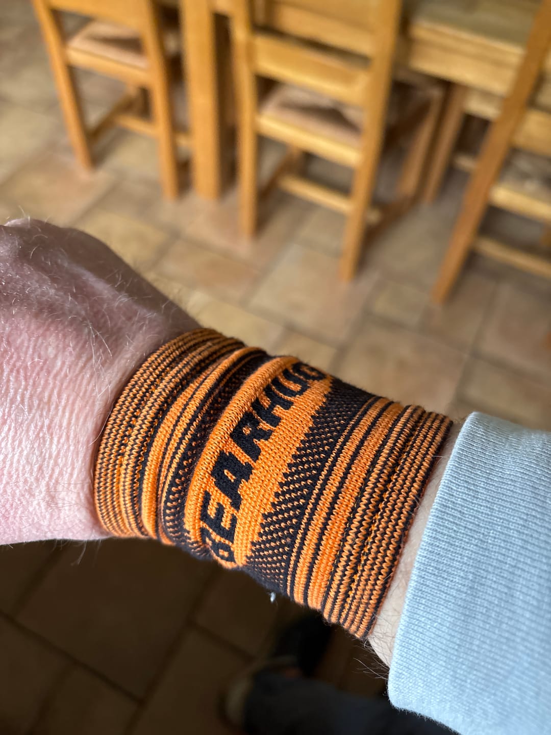 Customer photo review of Wrist Compression Support Sleeve For Arthritic & Sports Pain Relief