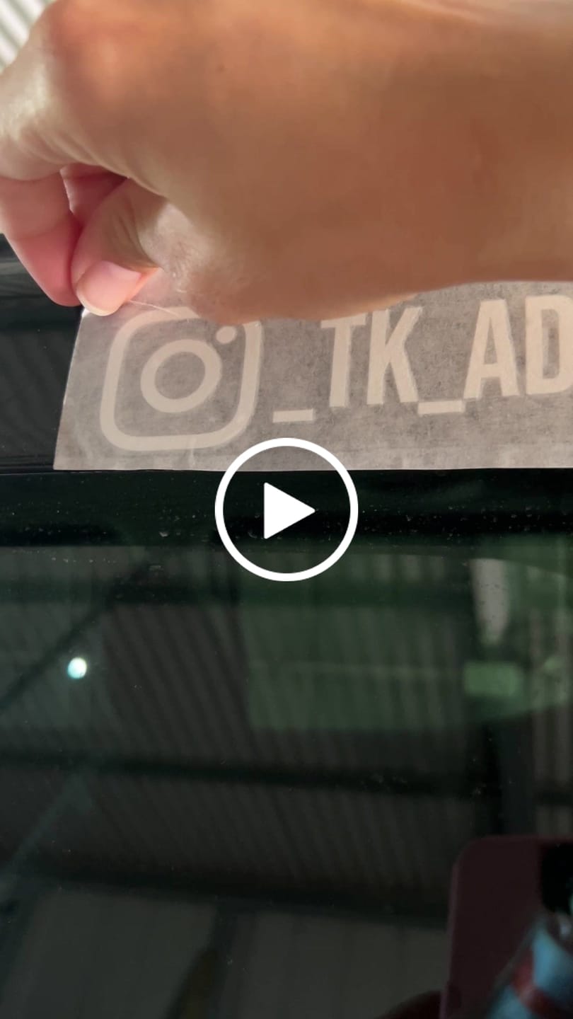 Customer video review of Custom Instagram Name Sticker