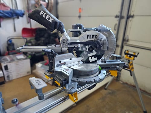 Customer photo review of FLEX FX7141A-Z 12" Dual Bevel Sliding Compound Miter Saw - Bare Tool