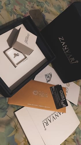 Customer photo review of THE PRISMATIC STONE OF MOISSANITE RING